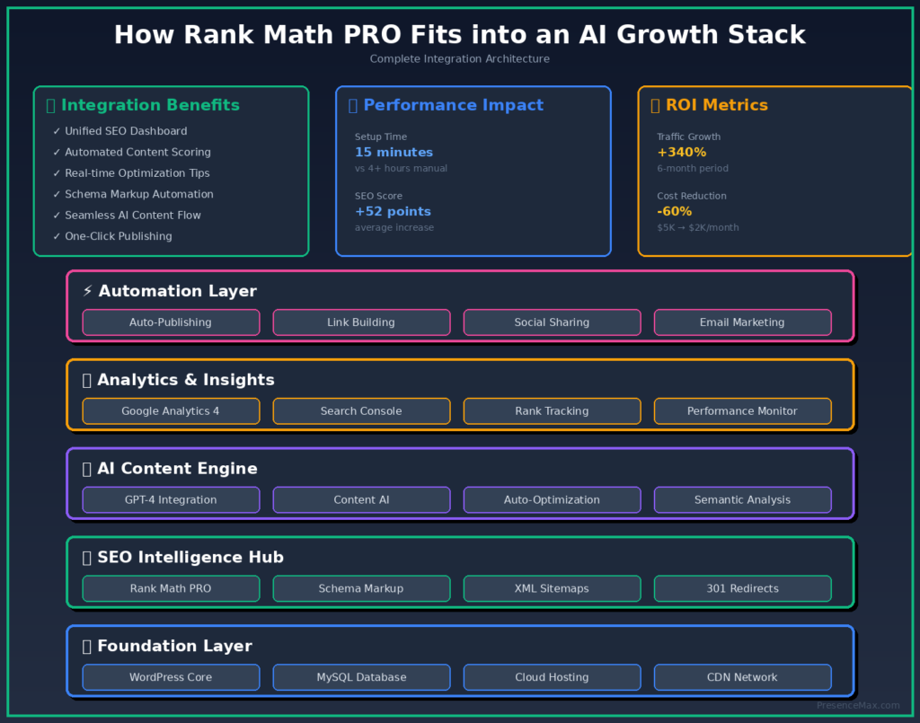 SEO RANK MATH PRO into AI GROWTH STACK